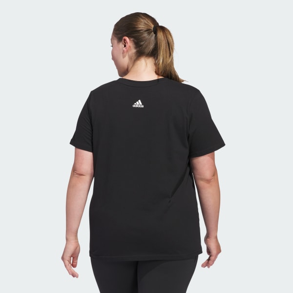 adidas Linear Logo Tee (Plus Size) - Black | Women\'s Lifestyle | adidas US