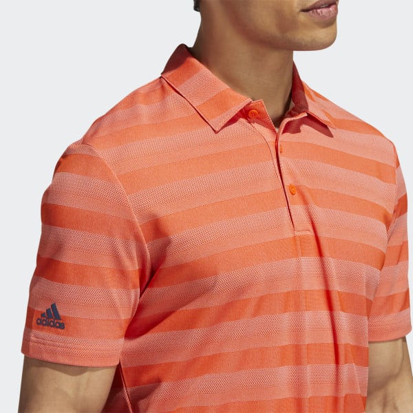Orange Two-Color Striped Polo Shirt DL275
