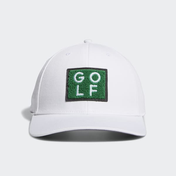 white golf cap