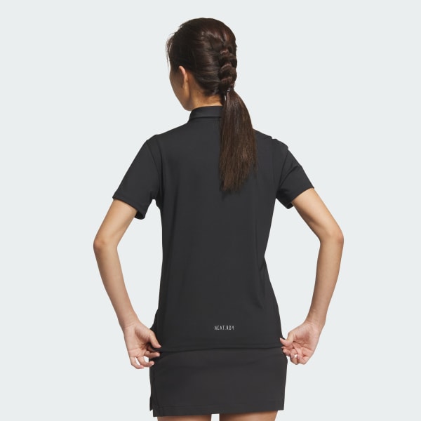 สีดำ เสื้อโปโลแขนสั้น HEAT.RDY 3-Stripes