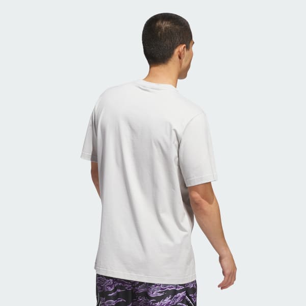 adidas Basketball Graphic Tee - Grey | Free Shipping with