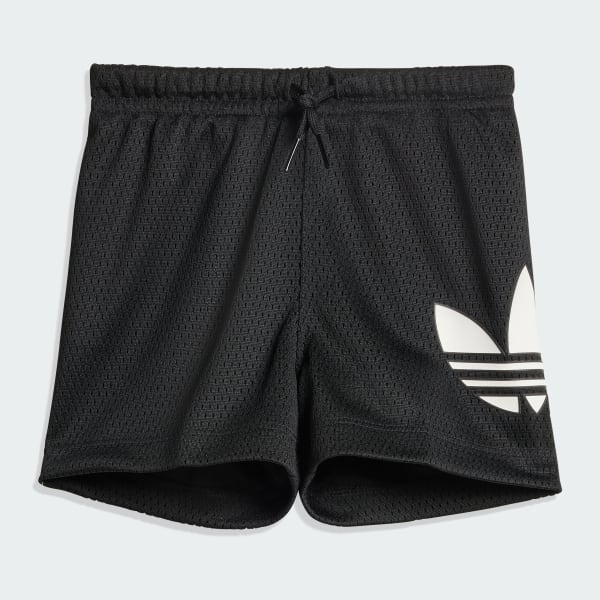 สีขาว เสื้อยืดและกางเกงขาสั้นผ้าตาข่าย