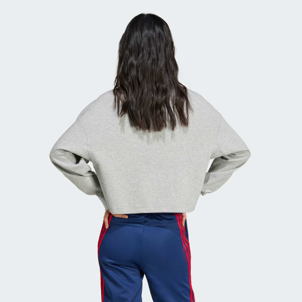 Gris Sweat-shirt col en V côtelé ALL SZN