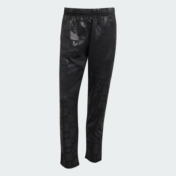 Negro Pantalón deportivo de corte regular con estampado integral de monogramas