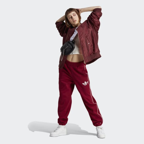 Adidas burgundy clearance joggers