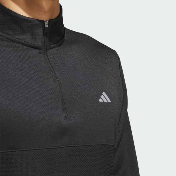adidas Ultimate365 Textured Quarter-Zip Top - Black | Free