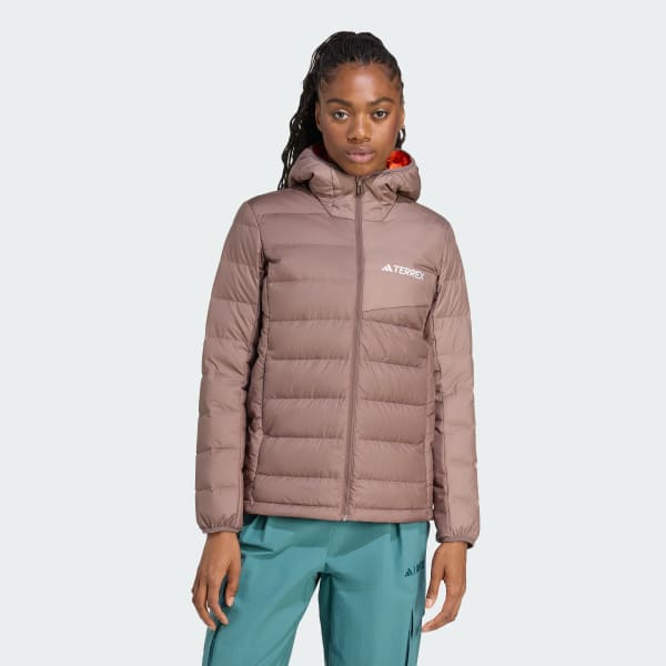 Marron Casaca con capucha Terrex Multi ligera de plumas con CLIMAWARM