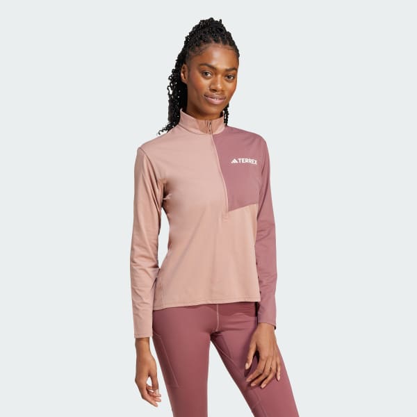 Rosa Maglia Terrex Multi Climacool 1/2 Zip Long Sleeve