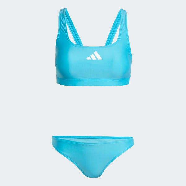 Τιρκουάζ 3-Stripes V-Back Bikini