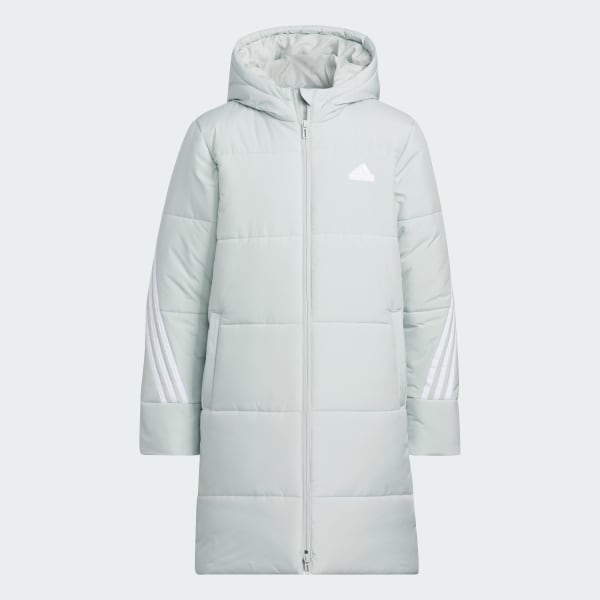 Gri 3-Stripes Dolgulu Mont