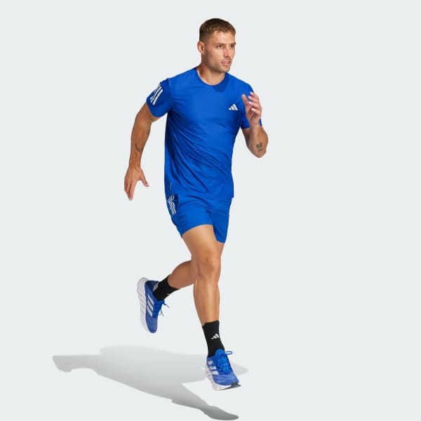 สีน้ำเงิน เสื้อยืด Own the Run