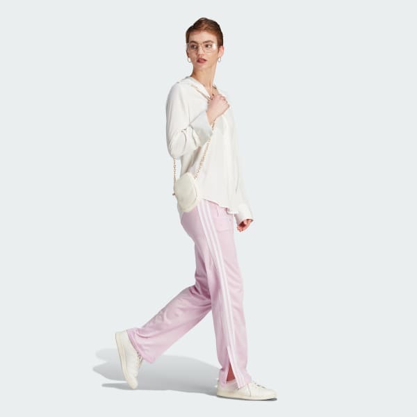 adidas Originals Womens Linen Tracksuit Pants in Purple
