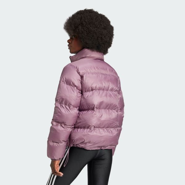 paars Adicolor Short Puffer Jack