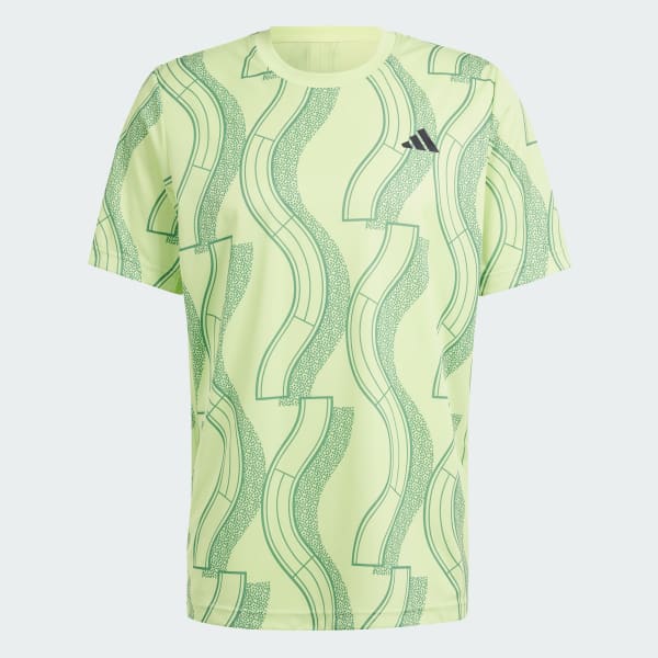 Verde Camiseta Club para Tenis Estampada