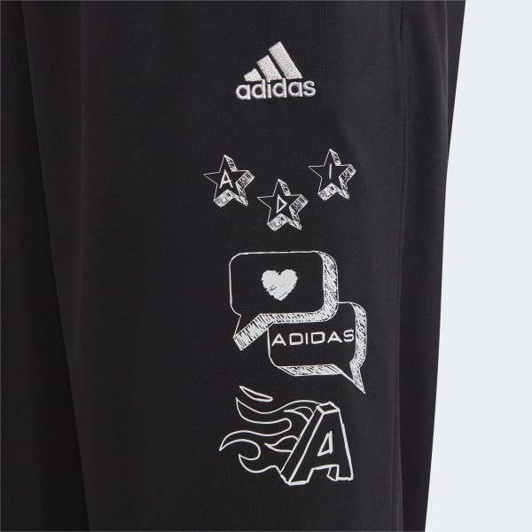 Preto Calça Brand Woven Infantil