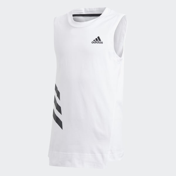 Белая спортивная майка adidas