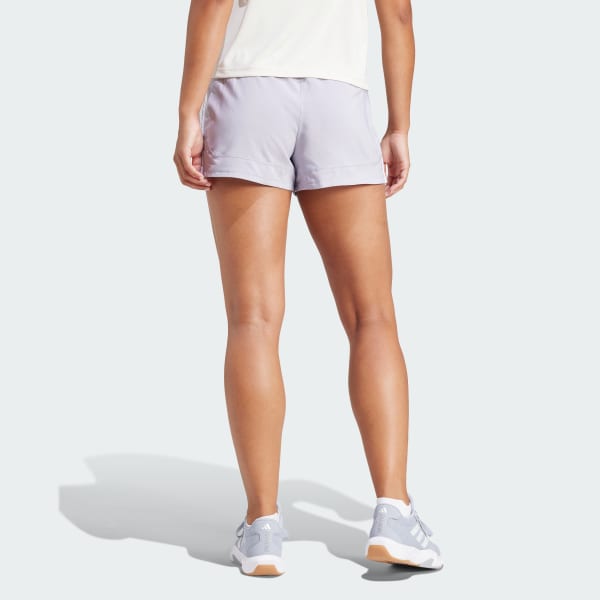 Grey Pacer Training 3-Stripes Woven High-Rise Shorts
