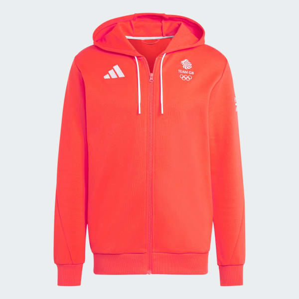 adidas Team GB Hoodie Orange Free Delivery adidas UK