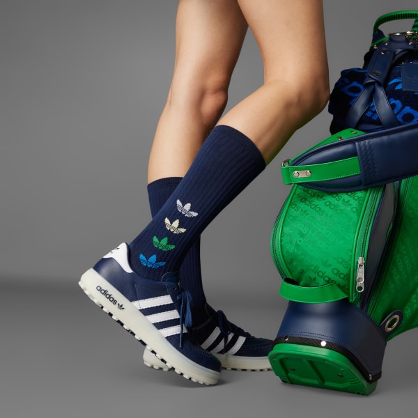 Mau-xanh-da-troi Tất golf Originals biểu tượng Ba Lá cao đến gối