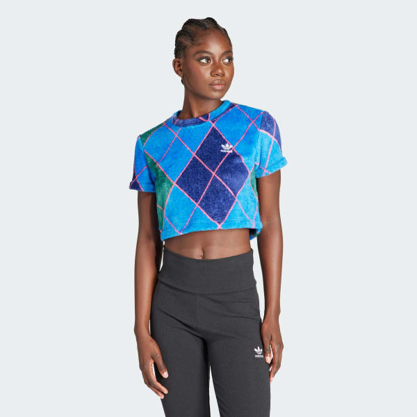 adidas Argyle Fluffy Tee Green adidas Thailand