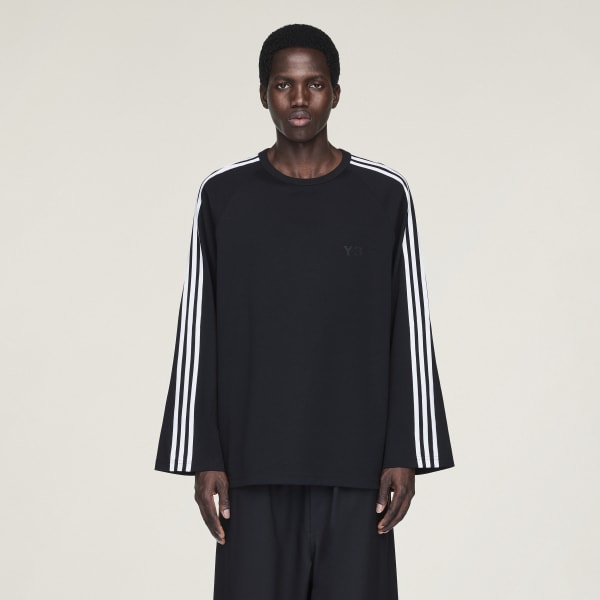 アディダス Y-3 Long Sleeve Wire Tee 3-Stripes - ブラック