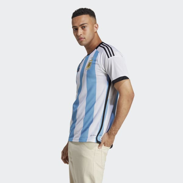  Adidas Men's Argentina Home Jersey (XL) (White/Blue/Black) :  Sports Fan Jerseys : Sports & Outdoors