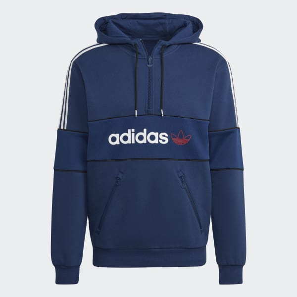 Half zip adidas hoodie deals