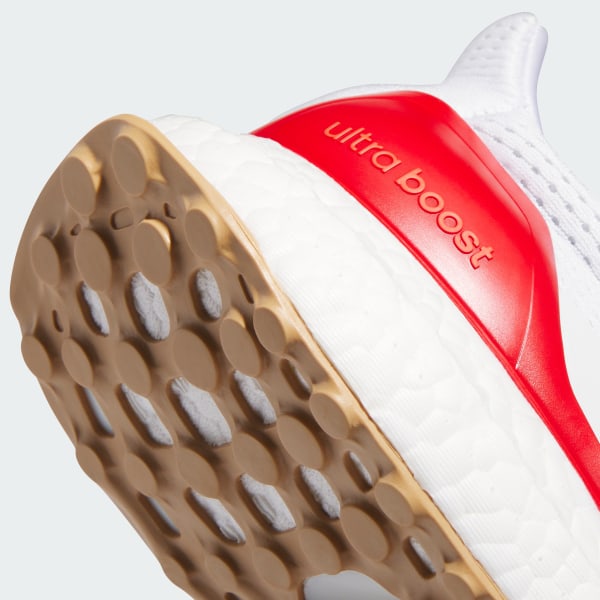 Adidas ultra boost 2.0 white red top