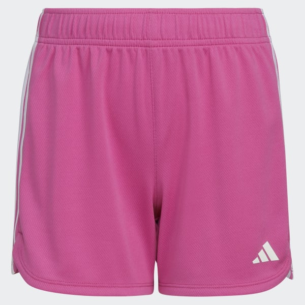 Pink 3-Stripes Mesh Shorts