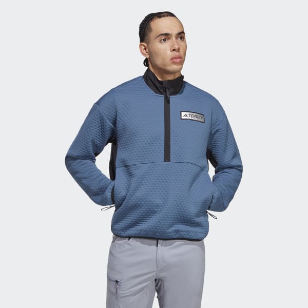 adidas Terrex Utilitas 1/2-Zip Fleece Jacket - Blue | adidas UK