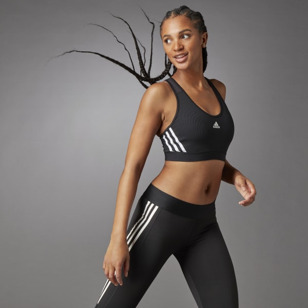 adidas Training Light-Support Ribbed Bra - Black