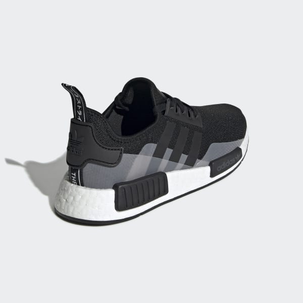 Kids NMD R1 Black and Grey Shoes 