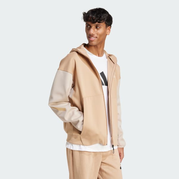 Brun adidas Z.N.E. Full-Zip Hettegenser