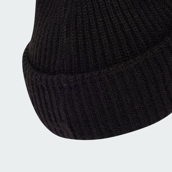 Black Wide Cuff Beanie