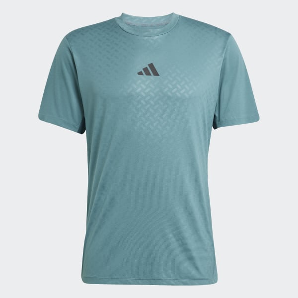 ★ adidas★ 3S Pinstripe Tee Deep Green IY7230 adidas Power 3-Stripes Tee - Green | Free Shipping with
