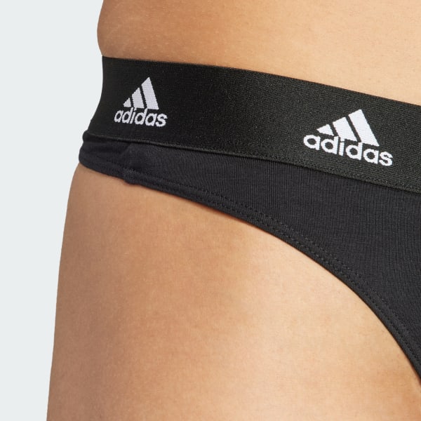  Adidas Women's Comfort Cotton Thong Underwear Panty-2 Pack,  BOLDBLU-VIVDRED, S : Clothing, Shoes & Jewelry