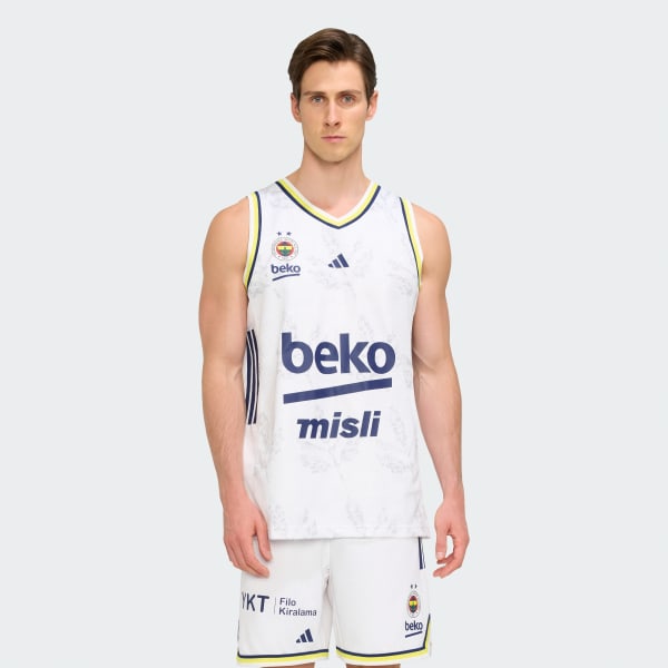 White Fenerbahçe Basketball 25/26 Training Men Jersey