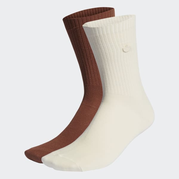 Beige Premium Essentials Crew Socks 2 Pairs