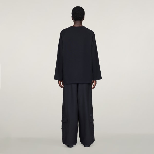 Svart Y-3 Long Sleeve T-skjorte 3-Stripes