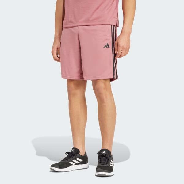 Rosa Shorts de Entrenamiento Train Essentials Piqué 3 Rayas