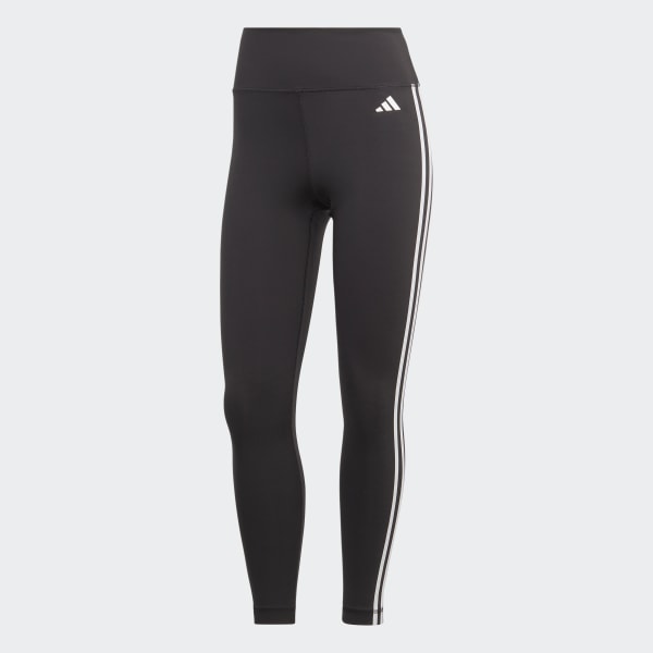 Μαύρο Train Essentials 3-Stripes High-Waisted 7/8 Leggings