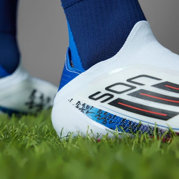 adidas F50 Elite Son Laceless Firm Ground Cleats - White | Free