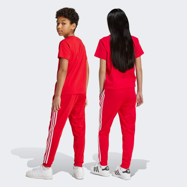 Red Adicolor SST Track Tracksuit Bottoms Kids