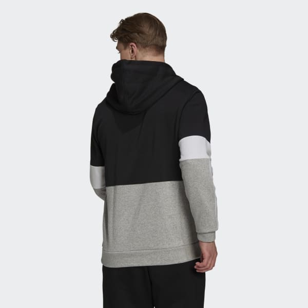 Black Essentials Fleece Colorblock Sweatshirt IYQ52