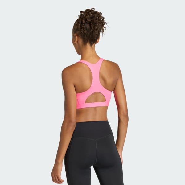 Rosa Top Deportivo Optime Essentials Workout de Soporte Medio