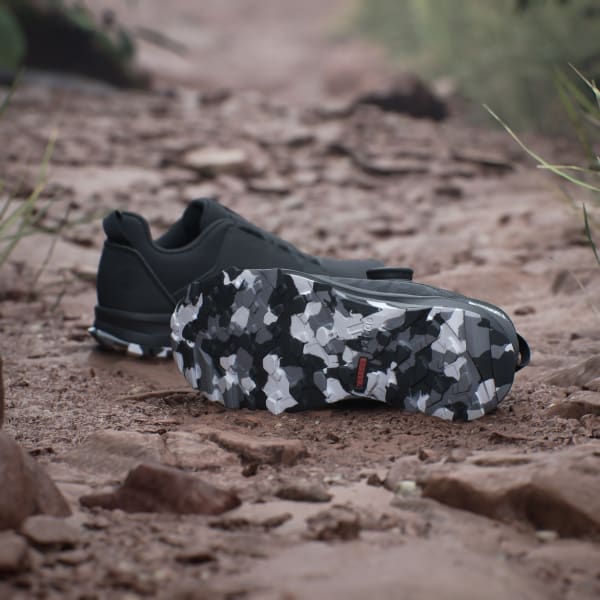 Black Terrex Agravic BOA Trail Running Shoes Kids