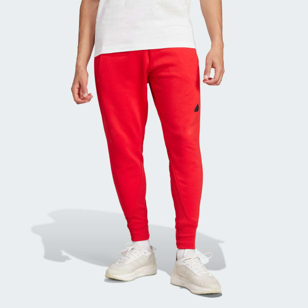 adidas Primegreen Essentials Warm-up Open Hem 3-stripes Track Pants in Red  for Men