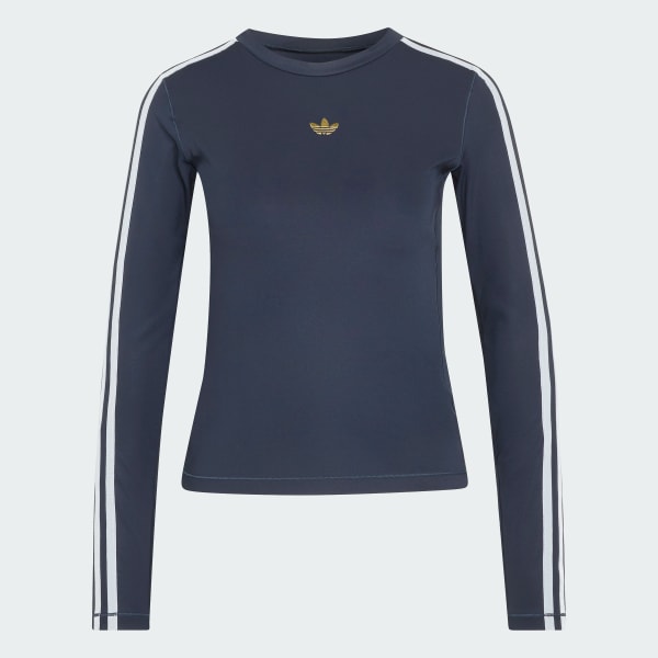 Azul Camiseta MANGA LARGA 3 STRIPES