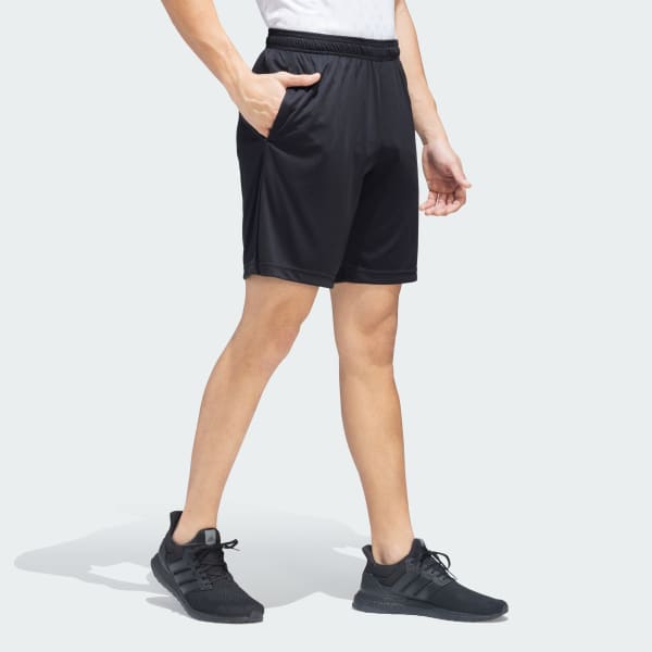 Black Linear Graphic Shorts