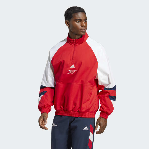 Red adidas hotsell pants and jacket